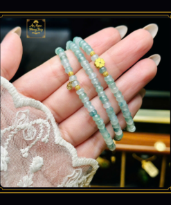 Phỉ thuý hoa bay bánh xe hàng type A mix charm